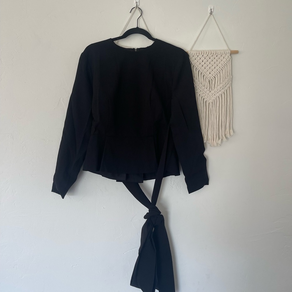 Dress The Population Black Long Sleeve Top